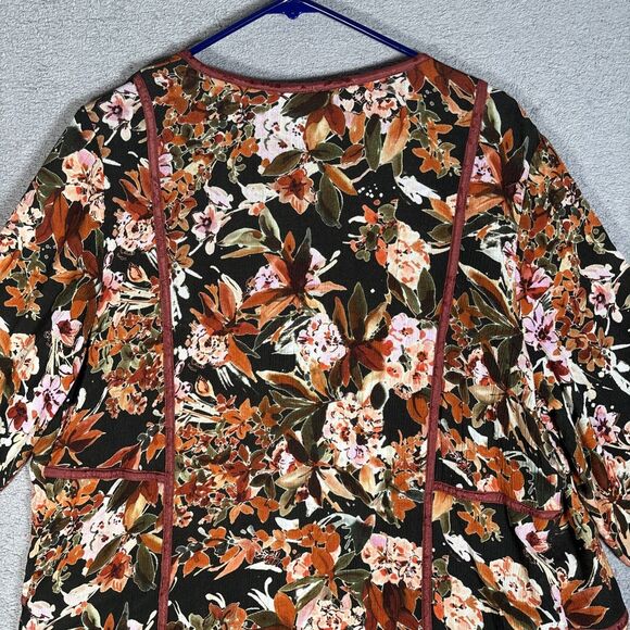 Soft Surroundings Open Long Cardigan Coverup Women Size M Bohemian Boho Festival - Picture 12 of 15